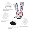 thumbnail image 3 of Honeii Flowers and Lady Bugs Print Long Socks,Novelty Design Socks Gift for Men and Women,Crew Socks,Calf Socks, 3 of 6