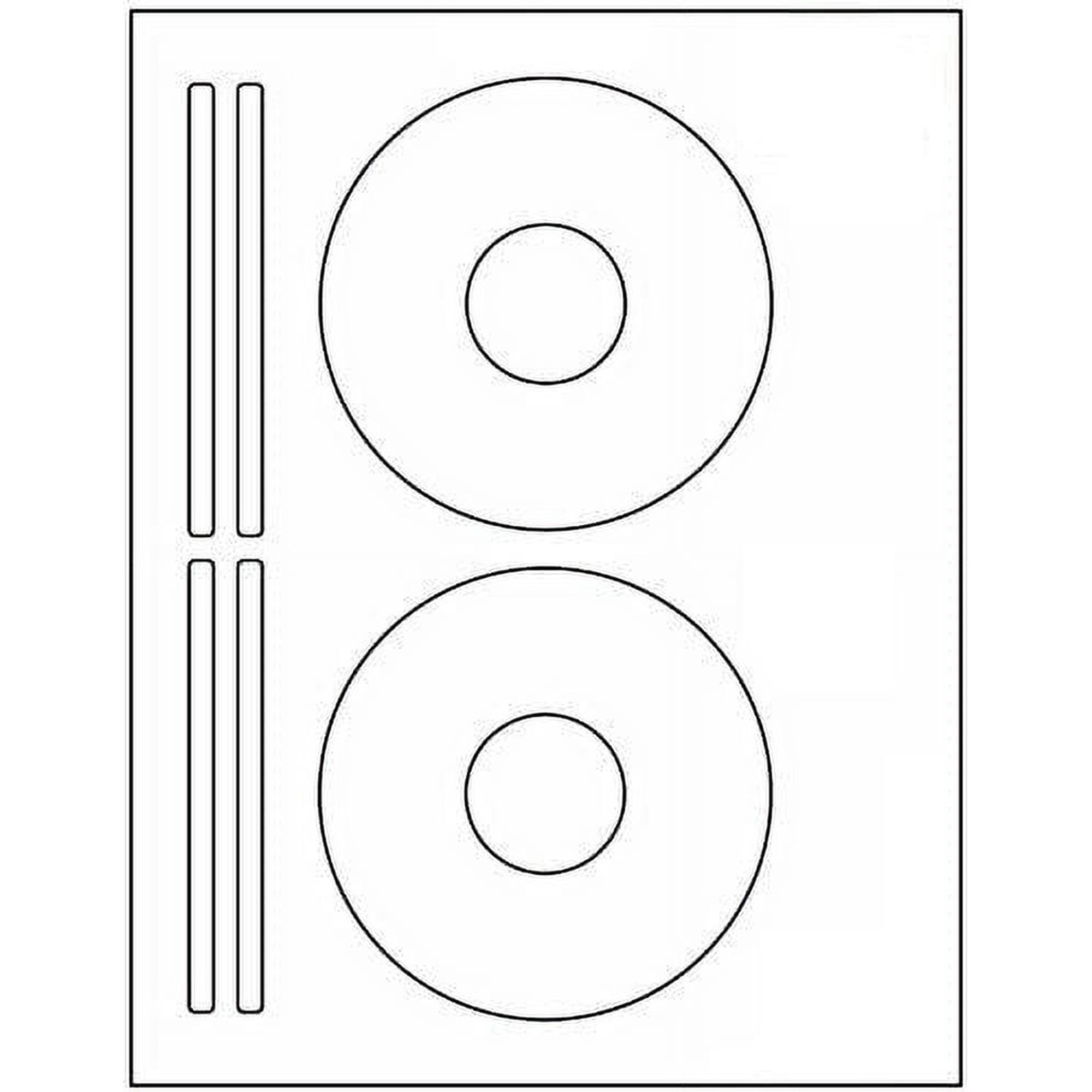 400 CD/ DVD Laser and Ink Jet Labels - Template 5931, 8931, 8692 -200 Sheets!