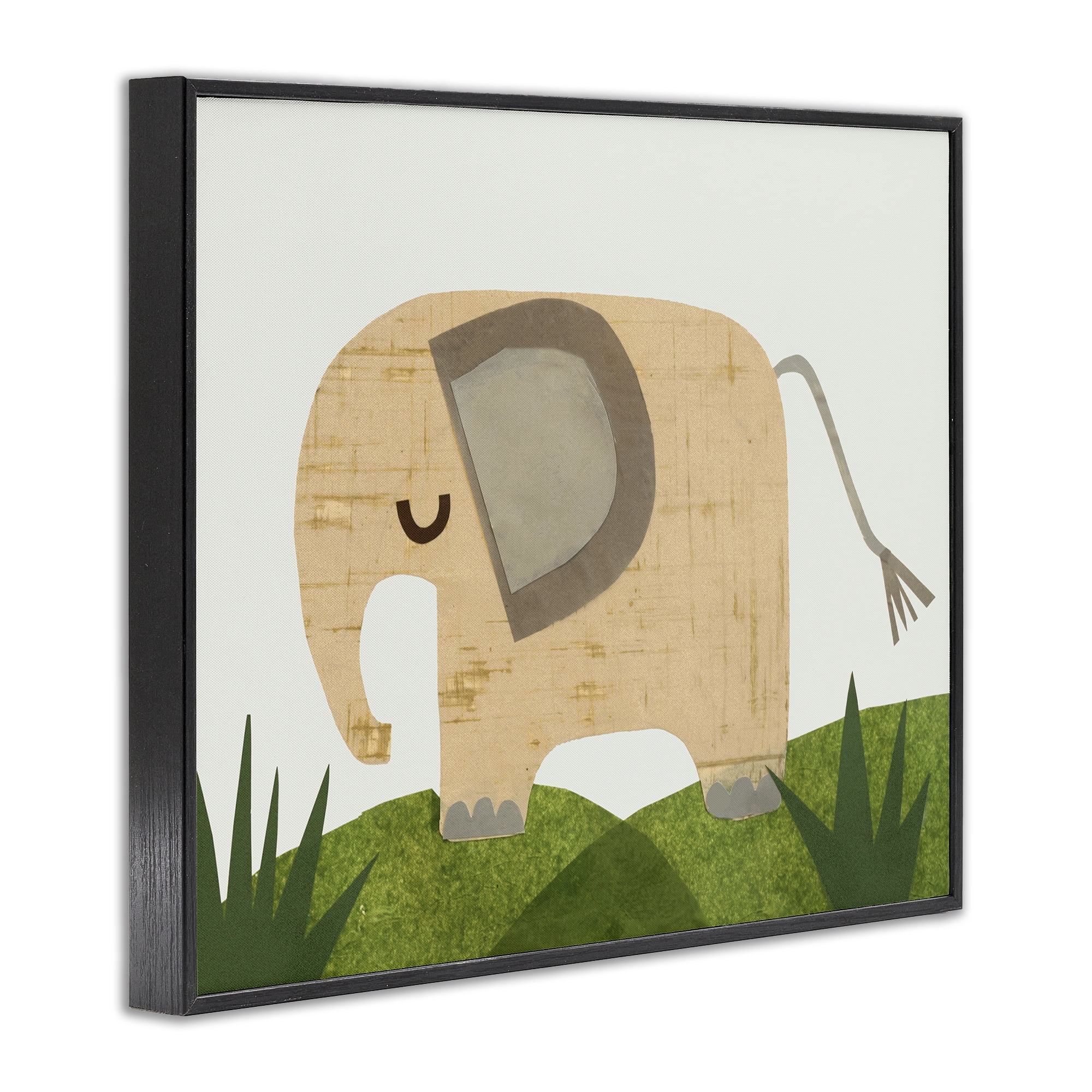 Stupell Industries Cozy Corner Elephant Animals & Insects Painting Black Framed Art Print Wall Art, 20 x 16