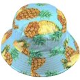 thumbnail image 3 of Fruit Print Bucket Hat Banana Pattern Fisherman Hats Summer Reversible Packable Cap, 3 of 5