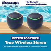 Bluescape Mini Portable Bluetooth Speaker, IPX7 Waterproof Wireless Speaker, Black with LED Lights