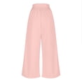 thumbnail image 5 of Timegard Womens Wide Leg Pants Elastic High Waist Ruched Fall Lightweight Travel Trousers with Pockets, 5 of 5