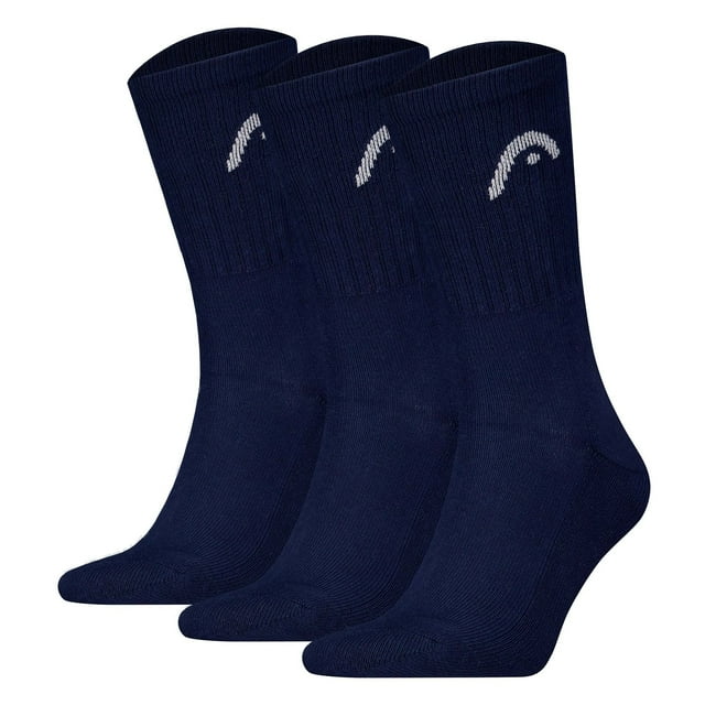 HEAD Calcetines unisex, paquete de 3 - All Sport Training Crew, calcetines deportivos, logotipo Azul 39-42