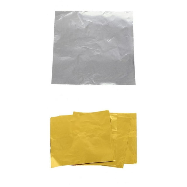 200 Envoltorios De Papel De Aluminio Para Paquete De Bricolaje De Caramelos De Chocolate Sunnimix Envoltorios cuadrados de lámina