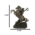 thumbnail image 3 of Rustic Western Desert Rodeo Cowboy On Rearing Horse With Lasso Ropes Figurine, 3 of 9