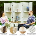 thumbnail image 4 of Partition Room Dividers, Folding Wood Privacy Screen with Display Shelves Suitable for Home Office, Study, Art Display - Panel Divider, 4 of 16