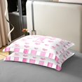 thumbnail image 4 of Erosebridal Housse de Couette en Coton 100 % Lettre Initiale T Format Simple, Housse de Couette en Coton 100 % Monogrammée Simple, Déco Nœud Kawaii, Réversible 2 Pcs (Sans Couette), 4 of 8