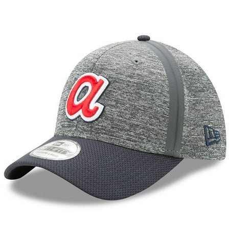 Atlanta Athletic Club - Atlanta Braves New Era Clubhouse 39THIRTY Flex Hat - Heathered Gray/Navy