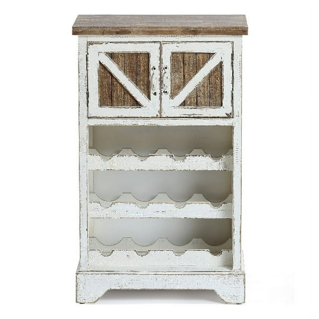 Armoire à Vin en Bois Blanc et Naturel