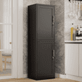 thumbnail image 3 of Ero 67" Metal Storage Cabinet with Lock, Tall Narrow Office File Cabinets with 2 Doors & 4 Adjustable Shelves, 3 of 7