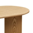 thumbnail image 5 of 40" Oval Coffee Table for Living Room, Mid Century Coffee Table with Sturdy Pedestal, All-Wood Center Table Tea Table for Living Room Apartment, OAK, 5 of 7