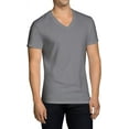 thumbnail image 4 of Fruit of the Loom Men's Short Sleeve Black and Gray V-Necks, 5 Pack, 4 of 5