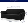 thumbnail image 4 of Subrtex 1-Piece Stretch Sofa Slipcover Non Slip Couch Cover (Loveseat, Black), 4 of 9