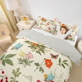 thumbnail image 2 of Erosebridal Garden Flower Duvet Cover Set for Girls, Floral Butterfly Bedding Full, Gray Reversible, 3pcs 1 Duvet Cover and 2 Pillowcases, No Comforter, 2 of 6