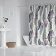 thumbnail image 2 of Pink and Grey Watercolor Feather Pattern Shower Curtain 72"x84" ,Bathroom Decorative Shower Curtains Set with 12 Hooks,Modern Waterproof Washable Shower Curtain, 2 of 6