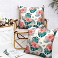 thumbnail image 6 of Hawaii Summer Home Decor Pillow Covers Set of 2 Tropical Plant Flowers Decorative Pillow Covers for Couch Living Room Patio Hawaiian Square Linen Cushion Case 20x20, 6 of 6