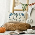 thumbnail image 3 of Sm:)e Home Sweet Home Bluebird Family Watercolor Throw Pillow Cover, 12 x 20 Inch Blue Cushion Case Decoration for Sofa Couch, 3 of 7