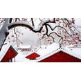 thumbnail image 2 of Namkoong, Bongok 32x19 White Modern Wood Framed Museum Art Print Titled - Snow In Temple, 2 of 4