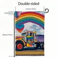 thumbnail image 3 of PHYHOO Rainbow Garden Flag Rainbow Truck Vertical Double Sided Happy Pride Flag Transgender Pansexual Flag Farmhouse Yard Outdoor Lawn Decoration White, 3 of 6