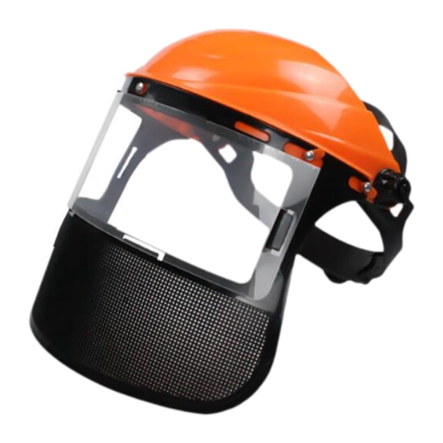 Máscara antisalpicaduras de protección facial, equipo protector facial profesional para cortar tareas de paisajismo, corte de cepillo de registro Naranja