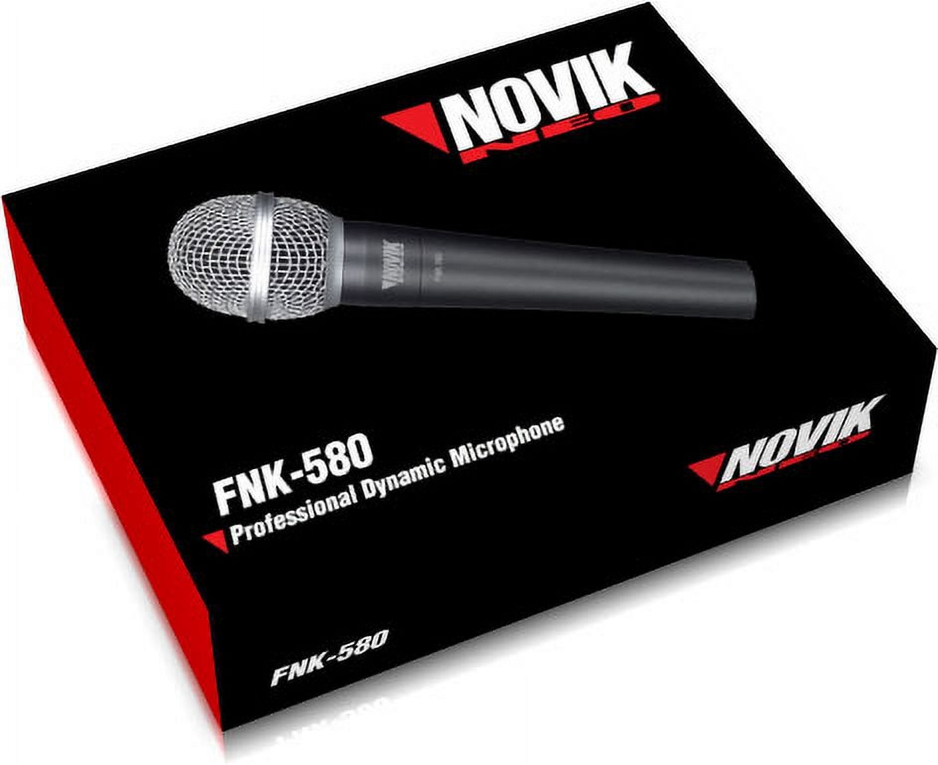 NOVIK NEO FNK 580, Professional Dynamic Microphone with Cardioid Polar Pattern &amp; Cable, Unidirectional, Connector: XLR,