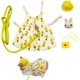 thumbnail image 1 of Vestido de animales pequeños con accesorios, arnés de conejo para mascotas, chaleco y correa con sombrero, lindo disfraz de Pascua con mini bolsa para hurón, conejillo de indias, ardilla y gatito (M,, 1 of 5