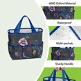 thumbnail image 4 of Garden Tool Bag,Pioneer Flower Floral Print Pattern Garden Tool Organizer,Garden Gifts,Waterproof Multi-Pocket Garden Tool Storage 11.8x5.5x11.4 Inch(Tools NOT Included), 4 of 6