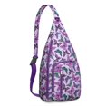 thumbnail image 1 of Fashion Butterfly Pattern Shoulder Bag - Lightweight Tear-resistant Chest Pack, Adjustable Strap Sling Backpack for Hiking/Camping, 1 of 4