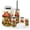 Color 4, variant on Bathroom Accessory Set 6 Piece with Green marble abstract acrylic Marbling artwork Toothbrush Holder, Soap Dispenser, Soap Dish, Trash Can, Toothbrush Cup, Toilet Brush Holder