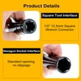 thumbnail image 4 of 1/2" Electric Wrench Set with 1 L-Shaped Tool and 9 Sockets (Sizes: 8mm to 24mm) - Complete 10-Piece Kit E, Durable Steel Construction, Includes Storage Box and User Manual, 4 of 6