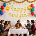 thumbnail image 2 of Globos Aikitub 16" Guirnalda Dorada Feliz Año Nuevo, 2 of 6