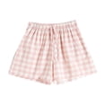 thumbnail image 4 of Cute Shorts, Comdrip Women Boxer Shorts Gingham Casual Lounge Sleep Plaid Shorts Beach Bottoms 2026 Trendy Pajama Shorts Women Pink S, 4 of 4