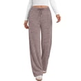 thumbnail image 4 of Fantaslook Womens Wide Leg Pants Casual Lounge Pull on Pant Soft Stretchy Trousers with Pockets for Daily Work Travel, 4 of 9
