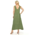 thumbnail image 3 of Moa Collection Women's Lightweight Tiered Gauze Maxi Dress with Relaxed Fit, 3 of 4