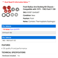 thumbnail image 2 of Front Radius Arm Bushing Kit Chassis - Compatible with 1979 - 1983 Ford F-100 1980 1981 1982, 2 of 2