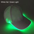 thumbnail image 4 of Gorra de béisbol con luz LED para hombre y mujer, gorro brillante con iluminación LED, ideal para correr por la noche, Fiesta en Club, Hip Hop, Golf, 4 of 4