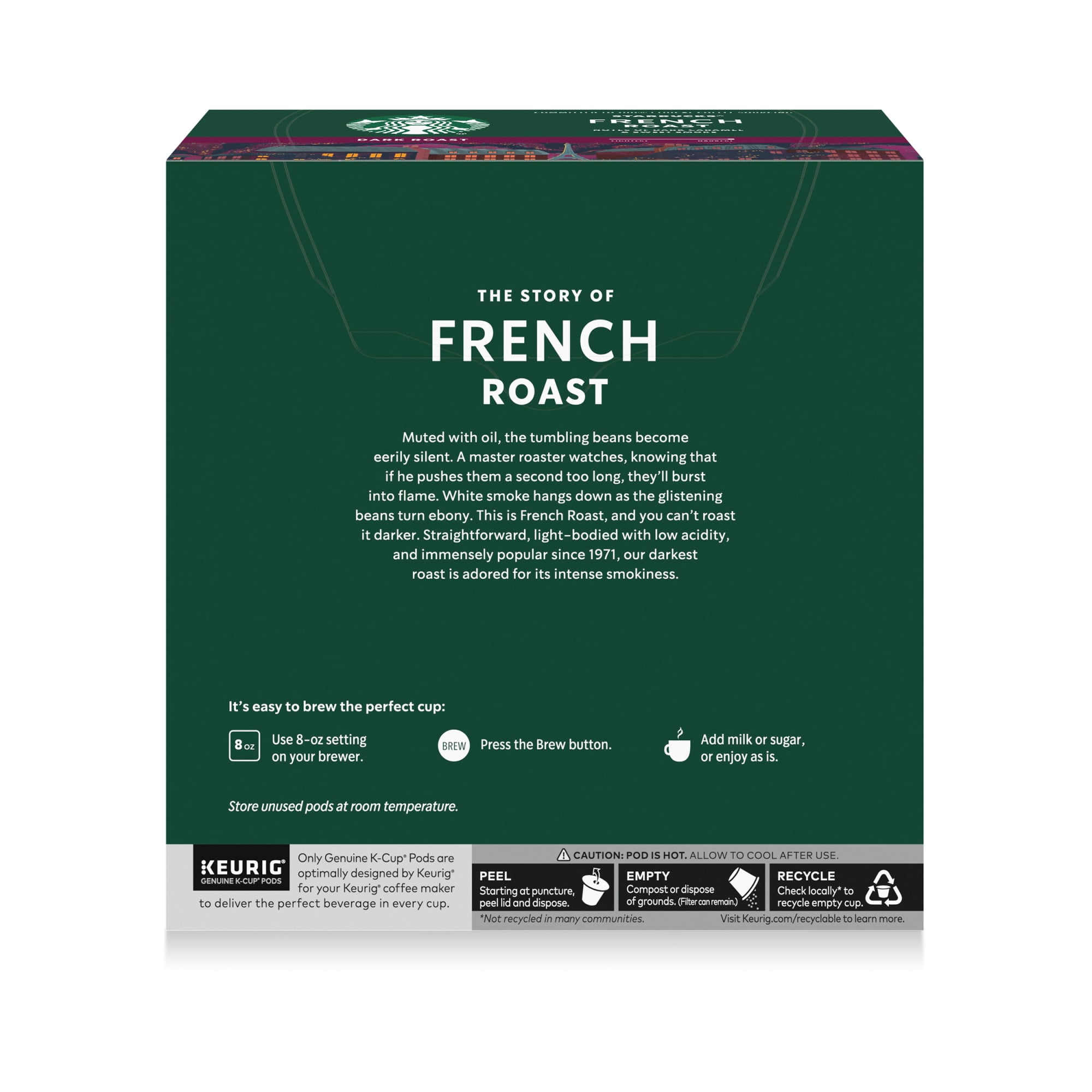 Starbucks French Roast, Hot or Iced Coffee, Dark Roast K-Cup Coffee Pods, 32 Count​