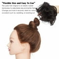 thumbnail image 4 of Benehair Messy Bun 100% Human Hair Pieces Extensions Scrunchies Updo Chignons Remy Hair Elastic Band Wavy Curly Soft Browm US, 4 of 9