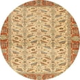 thumbnail image 1 of Ahgly Company Indoor Round Abstract Chocolate Brown Oriental Area Rugs, 8' Round, 1 of 6