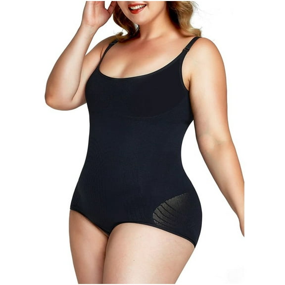 Women's Body Shaper Tummy Control Cami Bodysuit Seamless Slimming Shapewear (MT200139-M/L)