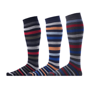 Pierre Henry Over the Calf Socks for Men (3 pairs) | Cotton Over the Calf Dress Socks