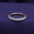 thumbnail image 2 of Round Cut Lab Grown Diamond Eternity Engagement Wedding Band Ring For Women In 10K Rose Gold EGL Certified(Color G,Clarity VVS2,0.85 Cttw)-9.5, 2 of 6