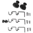 thumbnail image 2 of Urbanest Semplice Flat Button 1" 5/8" Double Drapery Curtain Window Rod Set - 48" to 84", Black, 2 of 3