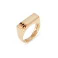 thumbnail image 1 of LBG British Made 9k Rose Gold Natural Garnet Mens Band Ring - 25 size options - Size 6.25, 1 of 6