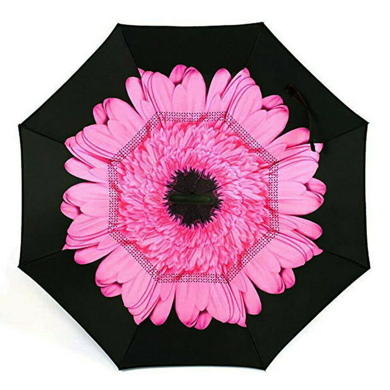 Inverted Umbrella,Windproof Reverse Umbrella, Umbrellas for Women, UV  Protection, Upside Down Umbrella C-Handle P5 