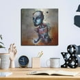 thumbnail image 6 of Luxe Metal Art 'Shut Up' by Mario Sanchez Nevado, Metal Wall Art, 12"x12", 6 of 9