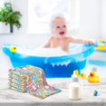 thumbnail image 6 of 5 Pack Cartoon Musical Instruments Baby Muslin Washcloths, Multicolor Guitar Piano Soft Absorbent Face Towel Burp Cloths Cotton Bath Wipes Infant Wash Cloth for Newborn Boys Girls, 6 of 7
