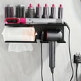 thumbnail image 2 of Hair Dryer Holder Multifunctional Curling Iron Organizer Wall Mount Without Drilling, 2 of 7