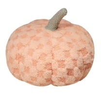 Vfedsrsge Wool Filled 3D Pumpkin Pillow - Soft Plush Halloween Decor, Cute Fall Farmhouse Home Decoration, 25x25x30cm, Unique Thanksgiving Gift