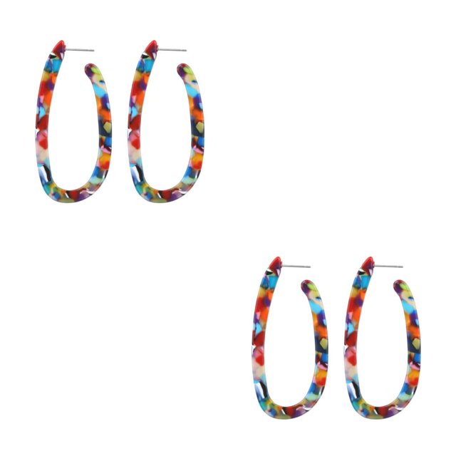 Jumpingount Pendientes colgantes, accesorios populares, pendientes geométricos, regalo de aniversario, decoraciones para mujer, gancho para la Vistoso 2Conjunto